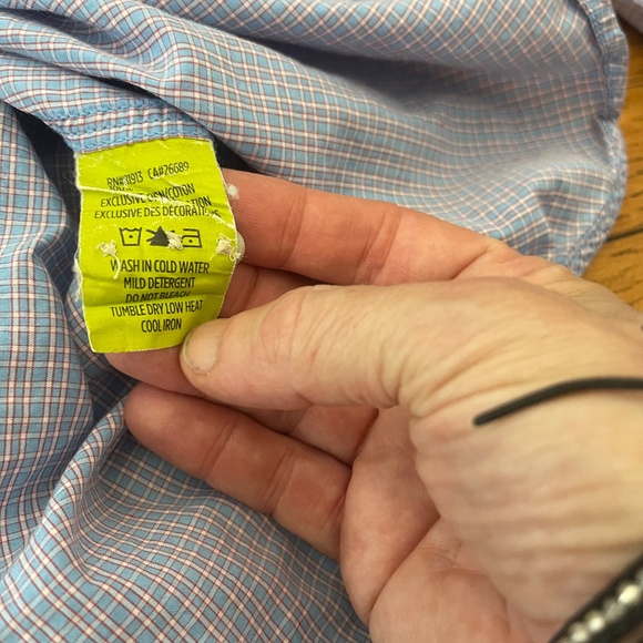 Scott Weiland Men’s Blue Long Sleeve Fitted Dress Shirt English Laundry Sz M - Picture 7 of 8